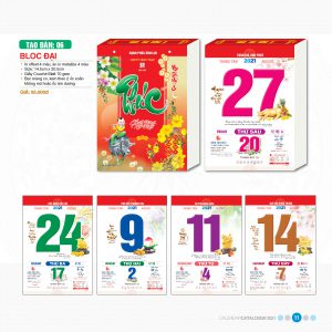 Mẫu lịch 52 tuần 2021