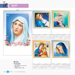 Mẫu Lịch 5 tờ nẹp thiếc 2021