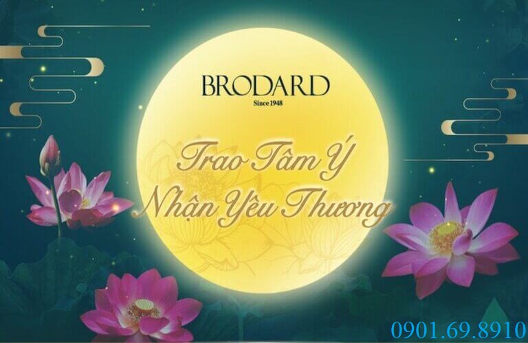 Brodard là thương hiệu bánh trung thu nổi tiếng của Pháp rất được ưa chuộng dùng mỗi dịp trăng rằm tháng 8
