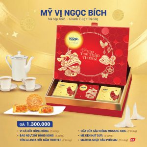 MỸ VỊ NGỌC BÍCH 6 Bánh x 210G + Trà 50G