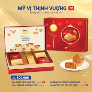 MỸ VỊ THỊNH VƯỢNG (Đỏ) 4 Bánh 210G + Trà 30G