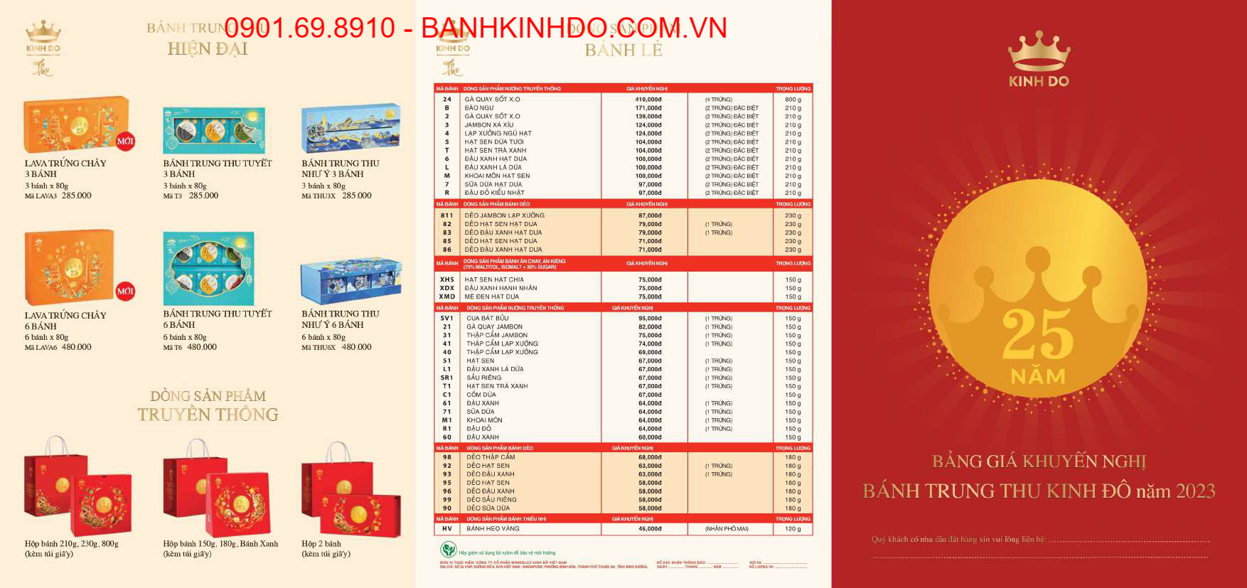 Bảng giá bánh trung thu Kinh Đô 2023 - Bánh Kinh Đô Miền Nam