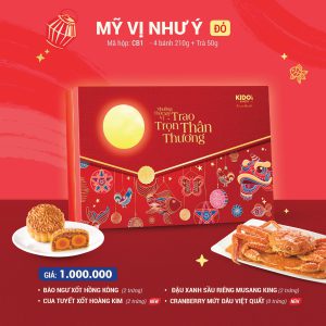 MỸ VỊ NHƯ Ý (Đỏ) 4 Bánh x 210G + Trà 50G
