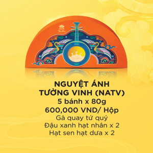 TRĂNG VÀNG NGUYỆT ÁNH TƯỜNG VINH – HỘP GIẤY 5 BÁNH X80G