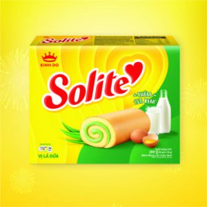 SOLITE BÁNH BÔNG LAN CUỘN KEM VỊ LÁ DỨA 288G