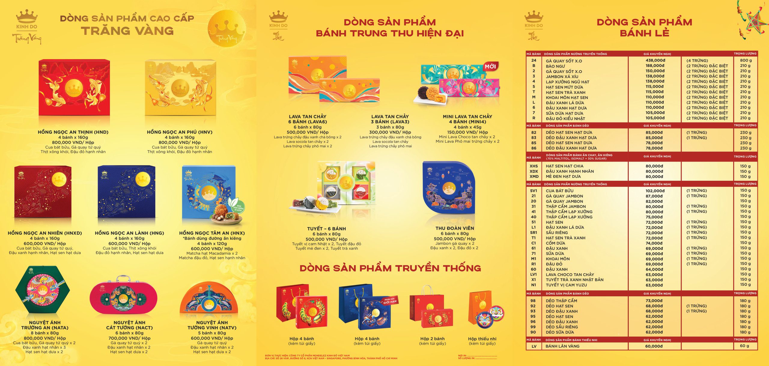Báng giá bánh Trung thu 2026