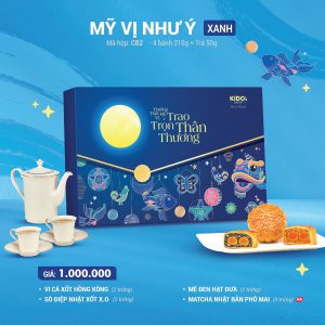 MỸ VỊ NHƯ Ý (Xanh) 4 Bánh x 210G + Trà 50G